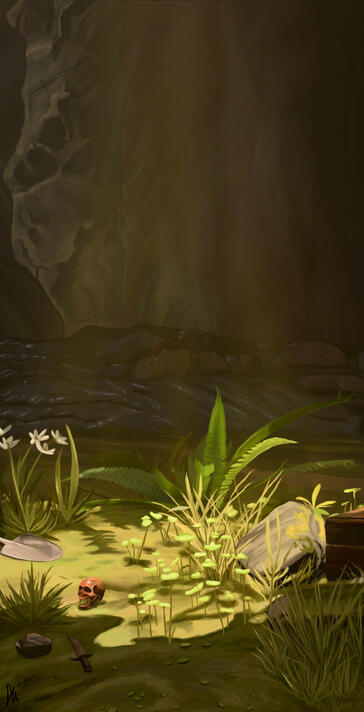 Variation of my Shovel wallpaper: Apothecary's Cellar from BG3