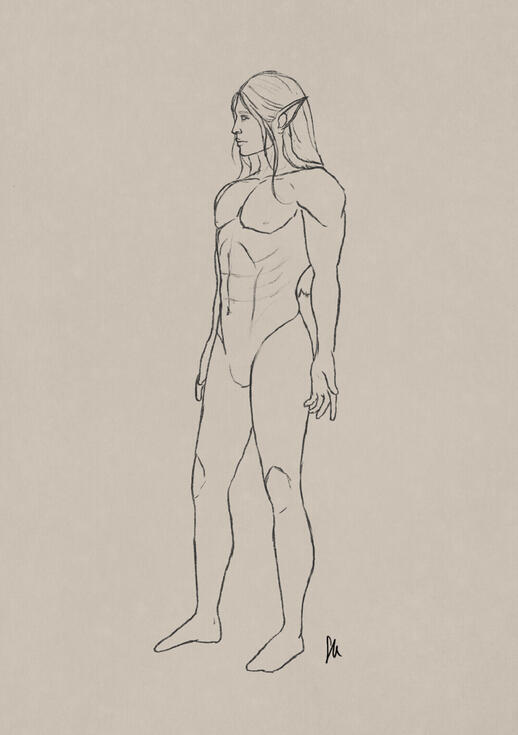 Full-body OC sketch