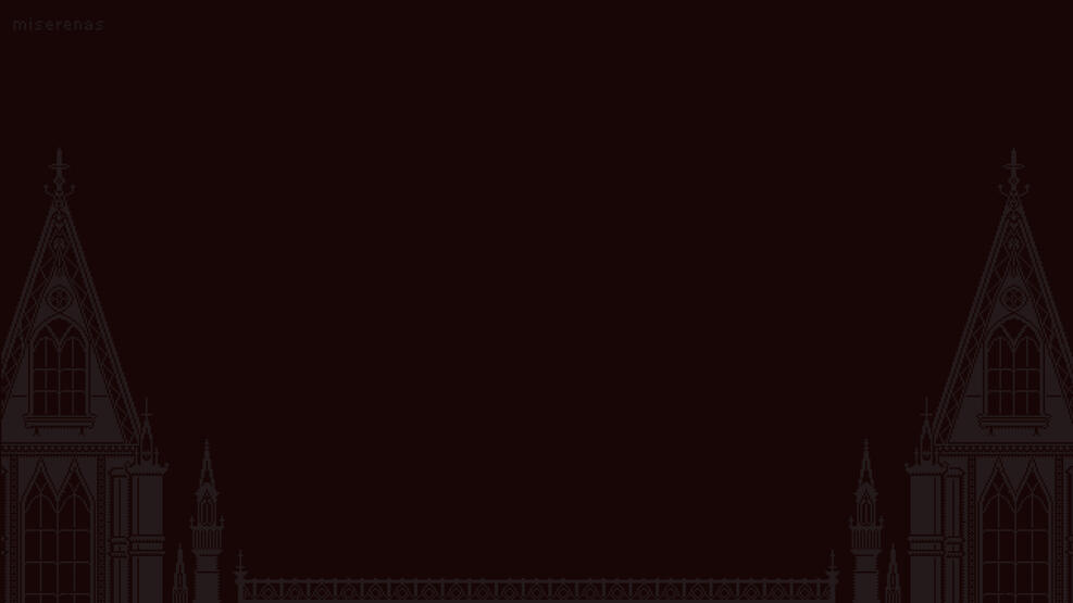 Gothic Buildings (vampire red) - pixel art desktop wallpaper