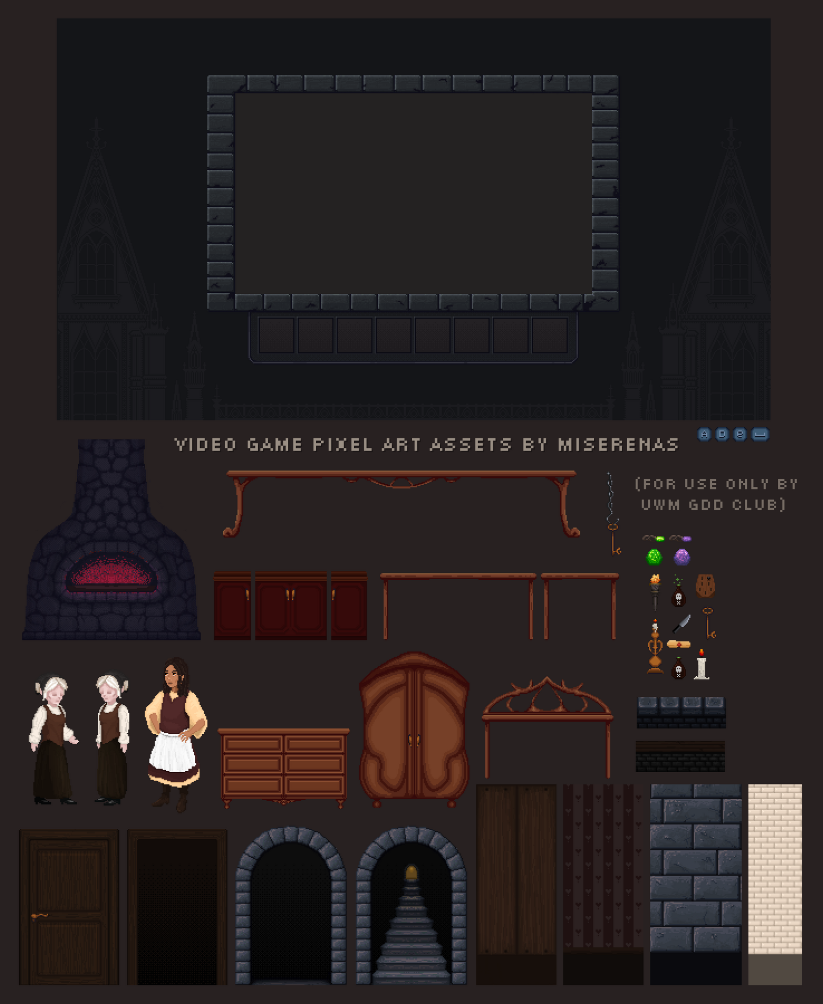 Art assets for UWM Game Development and Design club